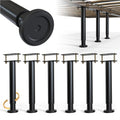 Adjustable Height Bed Frame Support Leg, Metal Bed Frame Support Legs with Rubber Base, Bed Slat Support Leg for Heavy Duty/Wooden/King/Queen Bed Frame (10"-16.5" (6pcs)) - size: 10"-16.5" (6pcs)