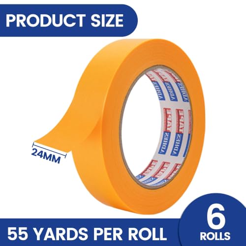 ADHES Orange Delicate Surface Washi Masking Tape Painter Tape 1Inch - size: 24mm x 50m