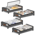 Yecaye 60L Under Bed Storage with Wheels, 4 Pack, Hemp Grey - color: Hemp Gray, size: 4 Pack