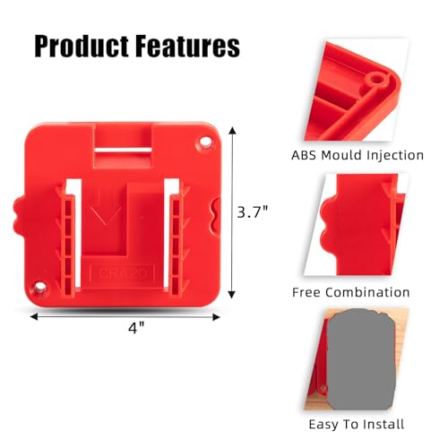 Battery Holder Compatible for Craftsman V20 20V Battery - size: 5 PACK，fit for CMCB204 20V Battery
