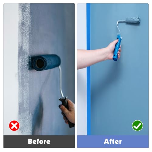 5 Rolls Painters Tape 1.5Inch Wide Blue Painters Tape for Wall Painting - size: 5rolls/1.5in（L)
