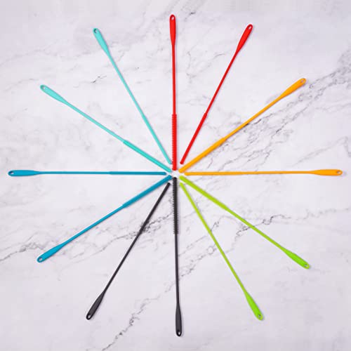 Silicone Straw Brush 4 Pack, Teal