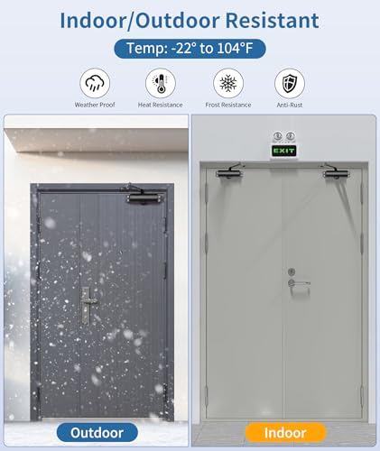 Automatic Door Closer for Home or Commercial, Heavy Duty Door Slower Closer No Slam, Hydraulic Door Soft Closer with Hold Open, Self Closing Mechanism for Ensure Smooth and Secure,Small - size: Small, style: JetBlack