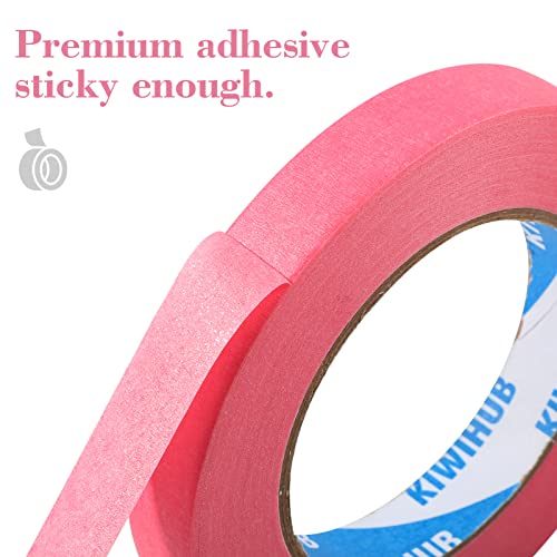 Pink Painters Tape,1 inch x 60 Yards - color: Pink