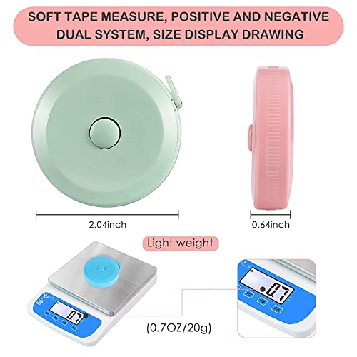 4 Pack Soft Retractable Measuring Tape,60-Inch 150cm,White Double Scale Measurement Tape,for Body Measuring Sewing Tailor Cloth Knitting Home Craft Measurements - color: 4 Pack (white)