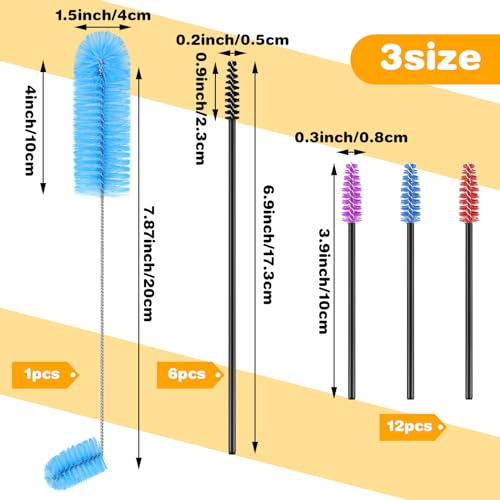 Hummingbird Feeder Cleaning Brush, 19 Pieces 3 Size, Blue - color: Blue