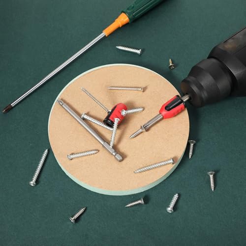 Ripeng 5 Pcs Magnetic Screw Holder Rings, 1/4 Inch/ 6.35 mm, Red - color: Red