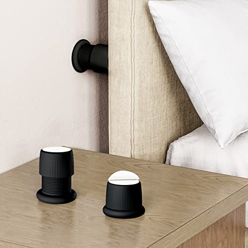 Stick on Headboard Wall Potector 1.6-2.6 inches Adjustable -Black 2 Pcs - color: Black - 2 Pcs