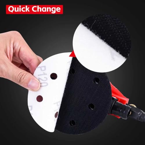 Autolock Air Random Orbital Sander with Extra 5"&6" Backing Plate 1pcs - size: 5/6 Inch