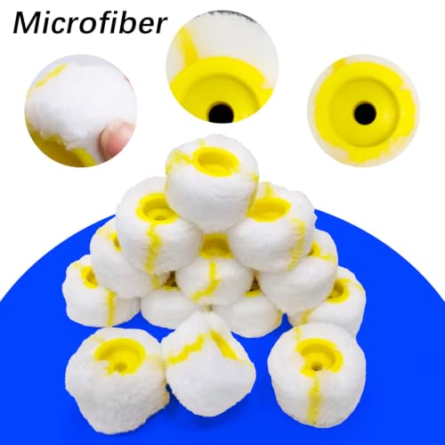 Mini Paint Roller Kit with 1 Frame, 16 Roller Covers & 1 Wrench. - color: 18 pcs