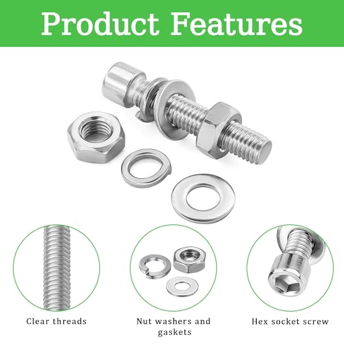 880Pcs M3 Screws Assortment, Hex Socket Head Cap Screw Bolts Nuts Washer Kit, Stainless Steel,8-Sizes M3x8/10/12/16/20/25/30/35mm Screws for 3D Printer DIY - size: M3 x 8/10/12/16/20/25/30/35-880Pcs