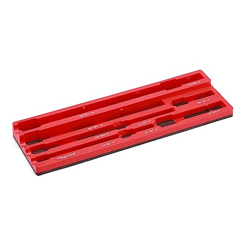Mayouko Magnetic ABS Socket Extension Organizer, Socket Extension Bar Holder, Fit for 1/4",3/8",1/2“Drive Extensions, Extensions not Included - size: Only organizer