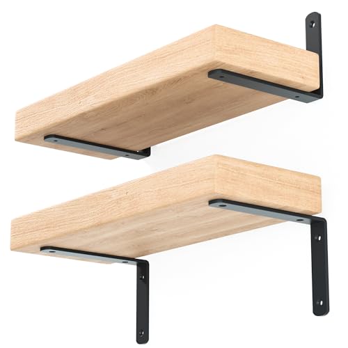 4Pcs Shelf Brackets, Black 6inch Floating Shelf Bracket, Wall Mounted Support,Heavy Duty Floating Shelf Bracket - size: 6inch, style: 4PCS