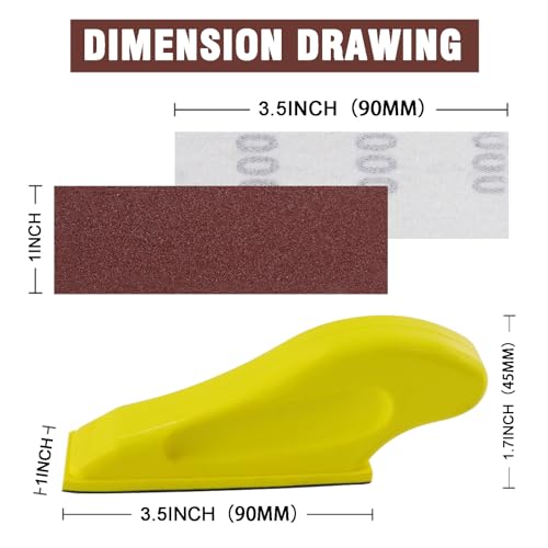 MAXMAN Micro Sander Paper Kit, 100Pcs Sandpaper Assortment, for Wood Crafts - style: Red 80-2000 Gri