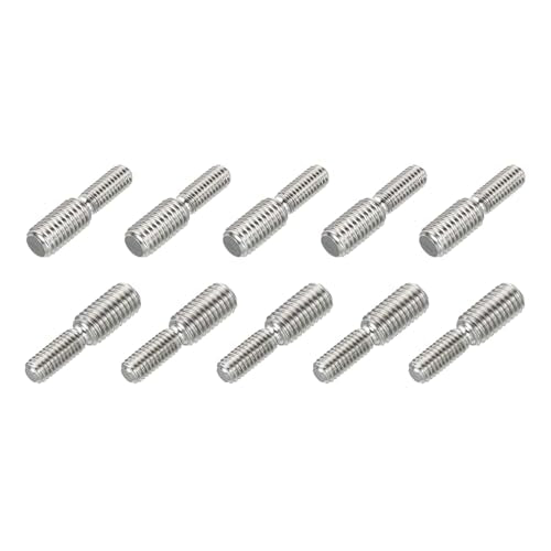 M8x15mm to M12x15mm Double End Threaded Stud Screw Reducing Bolt,304 Stainless Steel Thread Reducer Adapter for Furniture Fastener Welding, Hardware Connectors 10 Pack - size: M8x15mm to M12x15mm