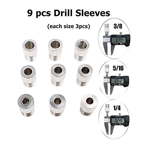 Self Centering Dowel Jig with 1/4" 5/16" 3/8" Positioner Locator - color: Red