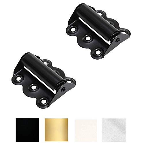 Litepak Screen Door Hinge Professional Grade Hardware Self-Closing Easy Install (2 Pack, Black) - color: Black, size: 2 Pack