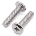Glvaner (50 pcs) M4-0.7 x 25mm Binding Screws, Flat Round Head Phillips Drive Machine Screw 304 Stainless Steel 18-8 Full Thread, Furniture Screw Connection Bolt Screw - size: M4-0.7 x 25mm