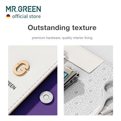MR.GREEN Colorful Manicure Set Practical Pedicure Kits Nail Clippers Personal Care Tools Facial Hair Scissors with Fashion Case (Mr-6684 Purple) - color: Mr-6684 Purple