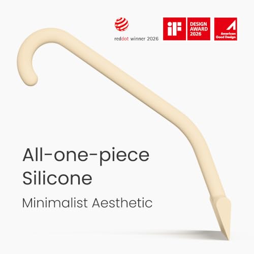 dancemoon JustHang Shower Squeegee with Built-in Hook, 10'' Sand Beige - color: Sand Beige