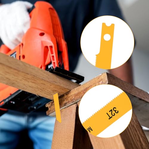 24Pcs Jig Saw Blades Set, Jigsaw Blades for Wood Plastic Metal Cutting