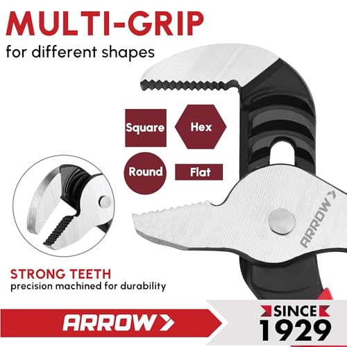 ARROW Groove Joint Pliers, 8" Adjustable Water Pump Pliers - size: 8"