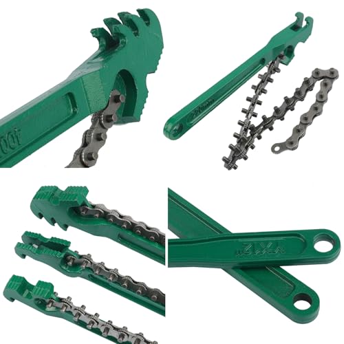 3 PCS Chain Wrench Set, Green Adjustable Chain Oil Filter Wrench (9", 12", 16"), Heavy Duty Carbon Steel Pipe Wrench for Automotive Repair & Plumbing