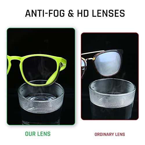 Stylish Safety Glasses, Clear Anti-Fog Anti-Scratch Protective Glasses For Men And Women - color: Apple Green