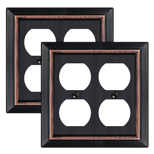 Metal Wall Plate for Electrical Outlets, Applicable to Double Outlet - size: Double Duplex