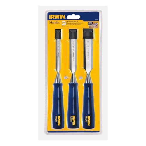 Irwin Tools Irwin 1769179 3-Piece Woodworking Chisel Set (1/2-, 3/4-, and 1-inch)