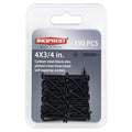 Black Wood Screws 3/4 Inch, 150Pcs Self Tapping Wood Screw #4 x 3/4", Zinc Plated Steel, Modified Truss Head, Phillips Drive, Carbon Steel, for Drywall/Metal/Plastic/Furniture, Black - size: #4 x 3/4"