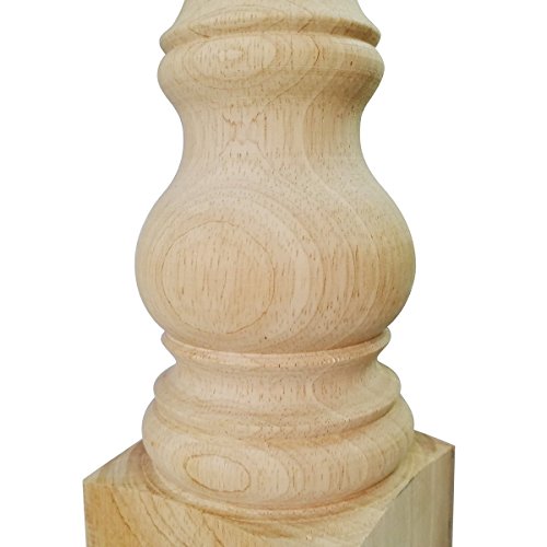 8" Wood Furniture Legs Bun Feet Unfinished Furniture Feet for Cabinet Sofa Bench Ottoman, Dresser Foot Replacement 2 Pcs