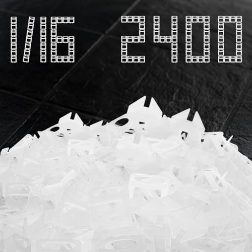 2400 Tile Spacers 1/16 Inch Tile Leveling Clips for Floor Tiles - size: 1/16 Inch*2400 Piece
