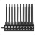 Impact Rated Screwdriver Bit Set, 3" Extended Long Magnetic Power Bits, Premium S2 Steel, Shock-Absorbing Design, 1/4" Hex Shank for Power Drill & Impact Driver (3 Inch Torx Security) - size: 3 Inch Torx Security