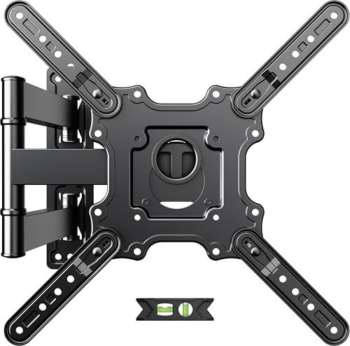 USX Mount TV Wall Mount for Most 26-60 Inch TVs up to 77 lbs, Full Motion Wall Mount TV Bracket with Swivel Tilt Single Stud Design for Corner, Max VESA 400x400mm fit Most 32 40 42 43 50 55 60 TVs