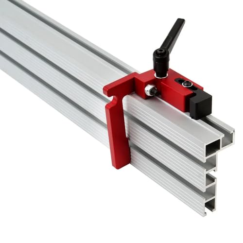 75 Type Table Saw Fence, Aluminum Miter Fence, Miter Gauge Fence, Multi T-Track Fence for Woodworking (Sliver) - color: Sliver