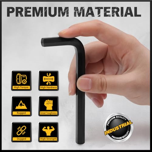 ELEAD 31-Piece Hex Key Set - Allen Wrench Set, SAE and Metric Allen Keys MM(0.7mm-10mm) SAE(0.028"-3/8) Heat-Treated, Torque Handle, High Leverage, Long & Short Keys, Easy Organization - style: 31-Piece Hex Key Set