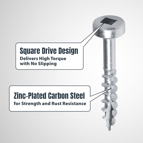 POWERTEC 72497 Single Pocket Hole Jig Kit for Woodworking - with Drill Bit, Driver Bit, Hex Key, Stop Collar & 200 PK Pocket Hole Screws, Pan-Head, #2 Square Drive, 1" Coarse Thread - style: SinglePocket Hole Jig Kit w/ 1" Screws (200PK)