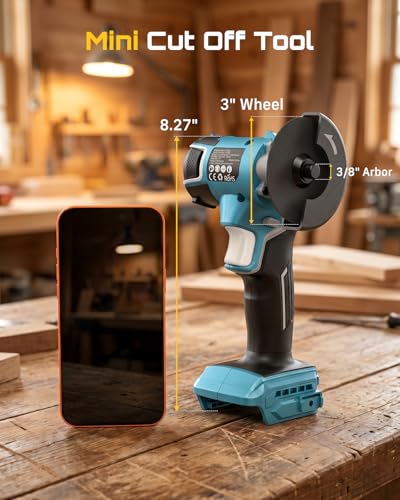 Seesii 21V Brushless 3" Cordless Cut-Off Tool with 2x 4.0Ah Batteries
