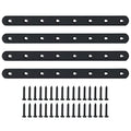 Alise Flat Bracket ,12 Inch Black Mending Plate Flat Brace for Wood Shelves - color: Black, size: 12 Inch