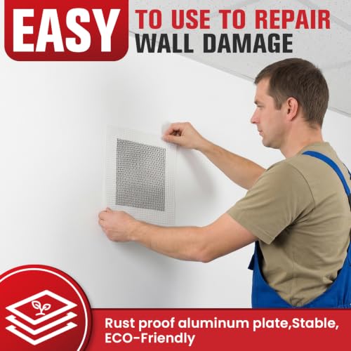 Drywall Repair Kit 18 Pack, 2/4/6/8 inch Drywall Repairs Patch, Dry Wall Patch with Scraper and Sandpaper for Drywall Repair Patch Kit - size: 18