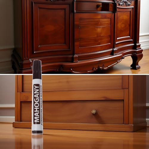 Brown Furniture Repair Wood Cabinet Floor Touch Up Markers Scratch Filler Remover - Mahogany,Wood Polish Care Scratch Covers and Removers