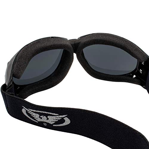 Global Vision Eliminator Dirt Bike Padded Motorcycle Riding Goggles for Men and Women (Black Frame/Smoke Lens) - color: Black Frame/Dark Smoke Lens