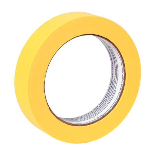 FrogTape Delicate Surface Painters Tape with PAINTBLOCK, 1.5 in Wide (0.94 in x 60 yd), Low Adhesion, Painting Tape Ideal for Freshly Painted Walls, Trim & Surfaces, Yellow, 1 Roll (280220) - size: 1 Roll, 0.94" Width (Pack of 2)