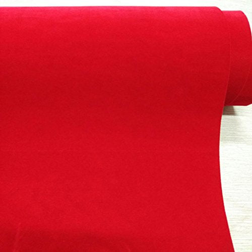 Self Adhesive Flock Velvet Backing Paper Liner for Jewelry Drawer 17.7" x 117" Peel and Stick Craft Fabric - color: Red, size: 17.7"W x 117"L
