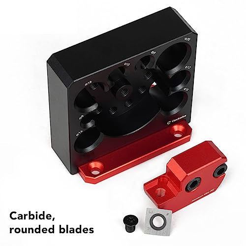 Focket Carbide Inserts Dowel Maker Jig, 8 Holes 8mm to 20mm Adjustable Woodworking Dowel Jig Kit, High Speed Electric Drill Milling Dowel Round Rod Auxiliary Tool Drill Guide Locator