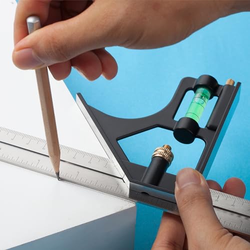 Mr. Pen- Combination Square Set, 12", Blue, Combo Square, Carpentry Tools - color: Blue