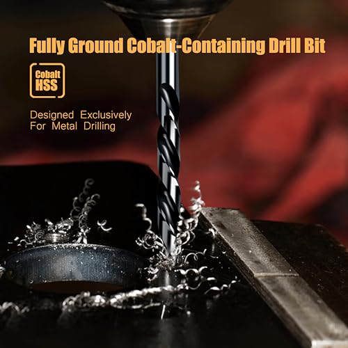 9/32inch HSS M35 Cobalt Twist Drill Bits for Metal - size: 9/32inch (5pcs)