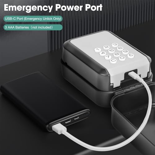 Smart Key Lock Box Electronic Bluetooth Lock Box with TTLOCK APP Control & PIN Code Types,Share eKey Lock Box for Airbnb Realtor House Office with Removable Shackle