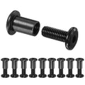 M METERXITY 10-Pack Hex Drive Socket Cap Bolt, M8 x 20mm Carbon Steel Furniture Connector Bolts Barrel Nuts for Furniture Assembly/Cabinet/DIY Binding Post Screws Rivet Fasteners [Black] - size: M8 x 20mm
